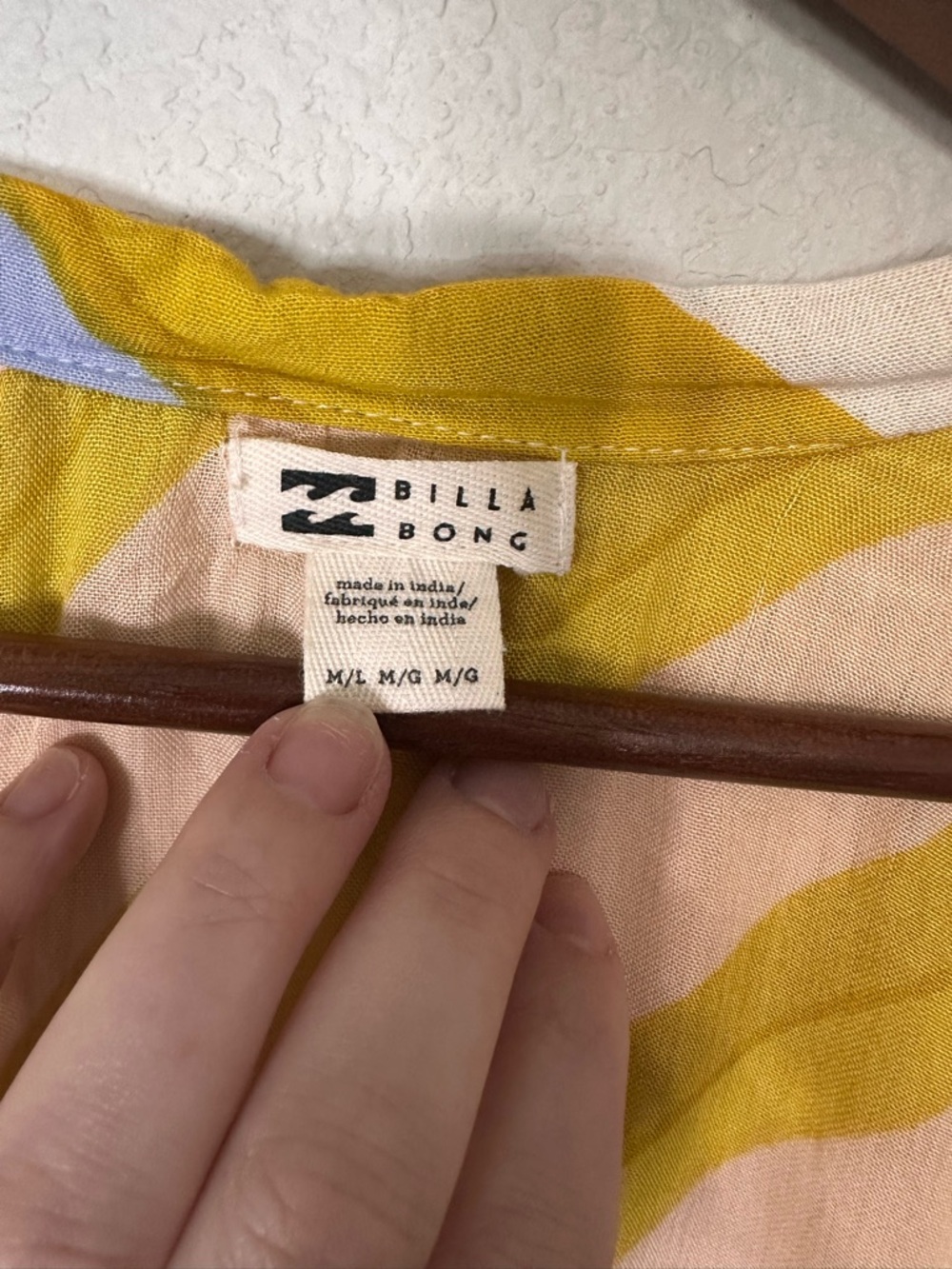 Billabong Y2K Sandy Shore multi-colored midi swim cover-up kimono M/L - Picture 3 of 4